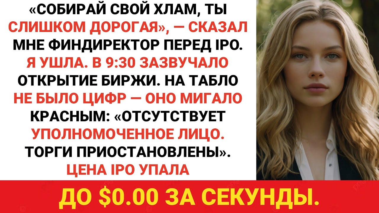 Меня уволили до IPO. Я был единственным, кто мог дать на это разрешение.
