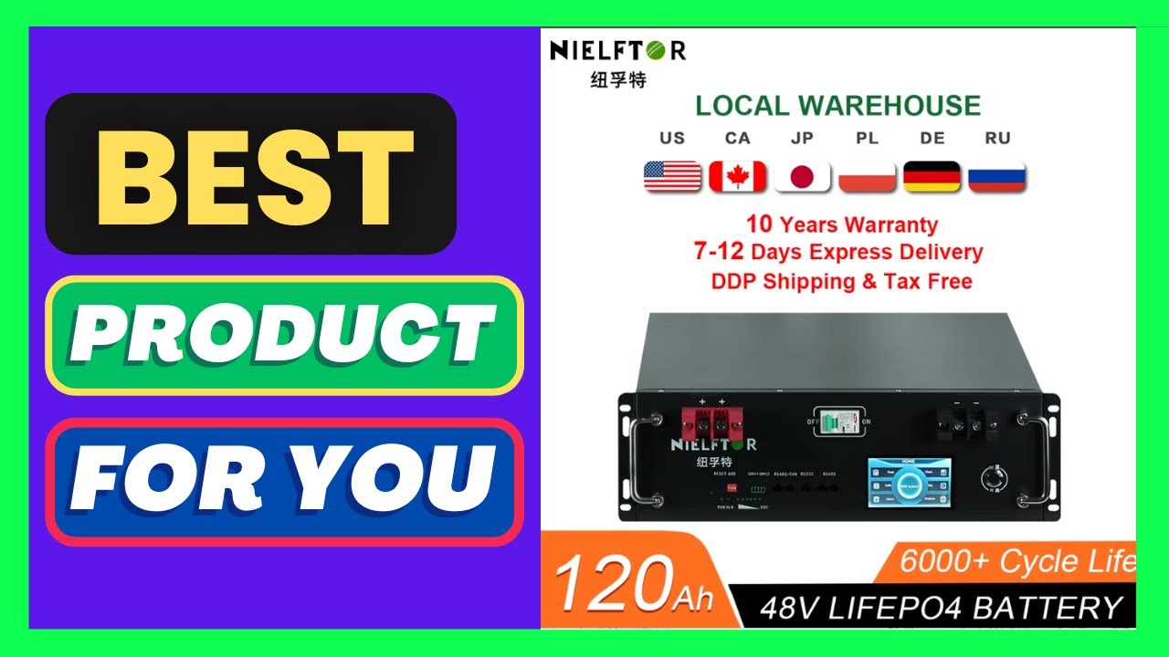 New 48V 120Ah LiFePo4 Battery Pack Bulit-in BMS 51.2V 5.12kw