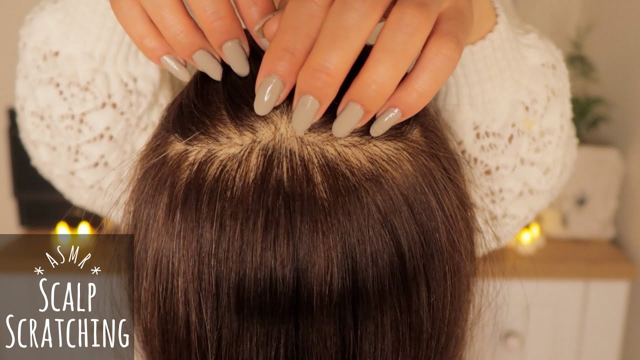 [ASMR] Scalp scratching with nails | Brain massage for deep sleep | No Talking