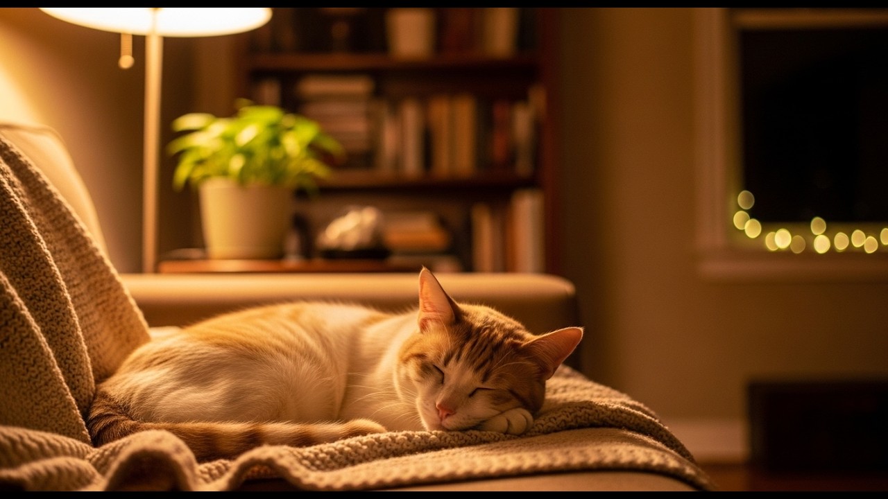 Cat Music for Anxiety! 🐾 Peaceful Sleeping Music & Cozy Ambience for Deep Sleep, Stress Relief