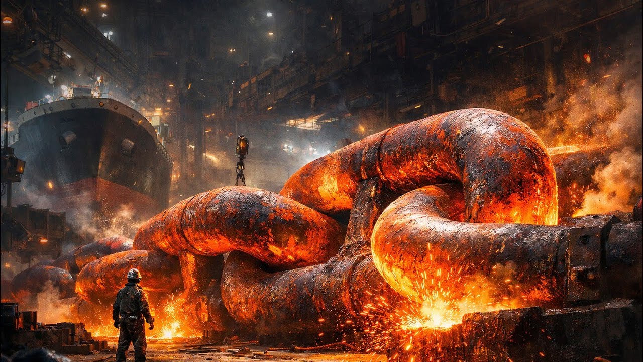 Behind the Scenes of a Giant Ship Anchor Chain Factory – How Mega Marine Chains Are Forged