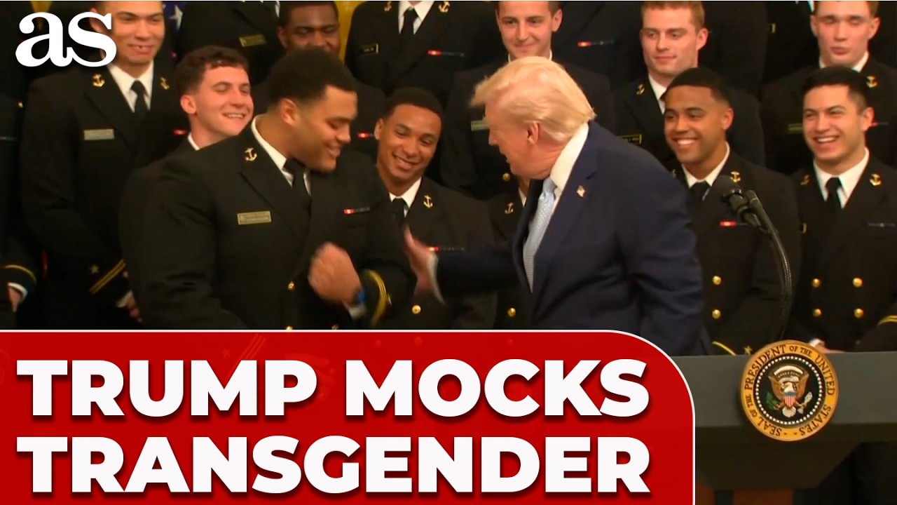 Trump RIDICULES TRANSGENDER PEOPLE using Navy Football Player in TENSE MOMENT