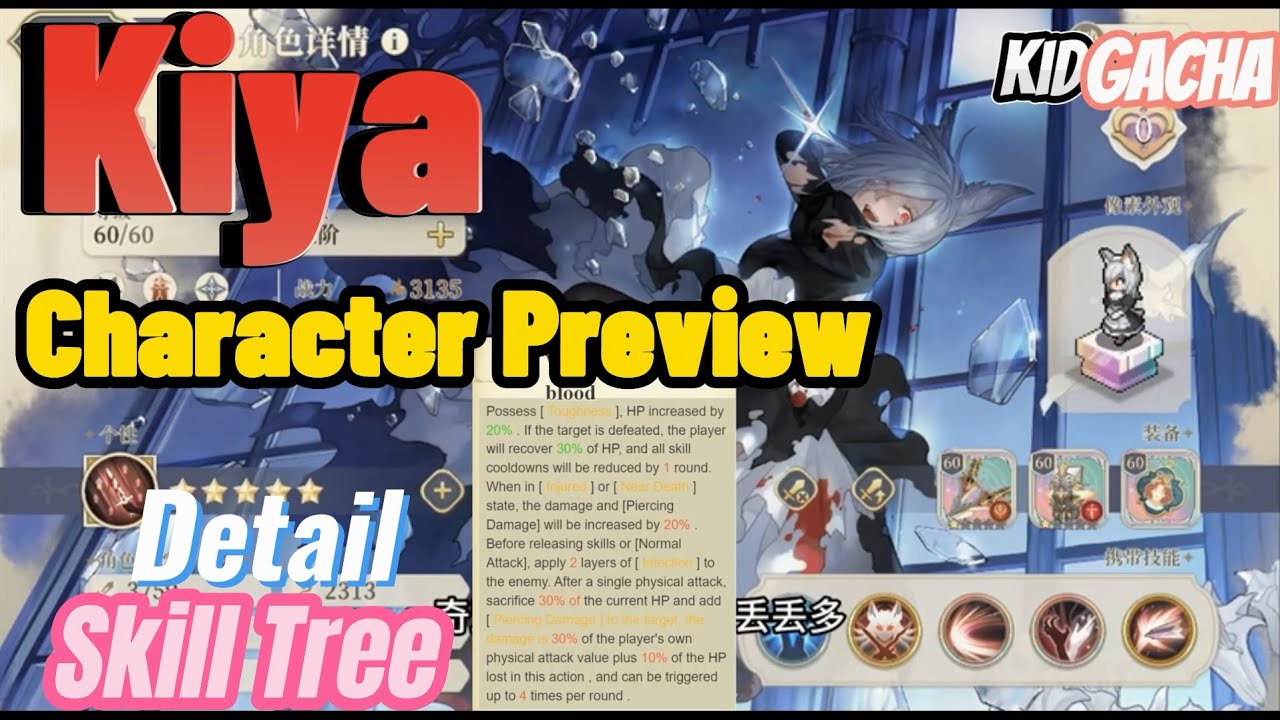 (Character Preview) Kiya - Sword of Convallaria - Best support and healer in Vlder faction!