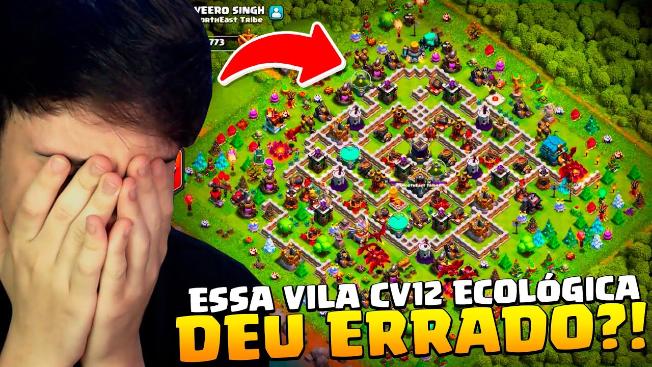 TENTOU FAZER UMA VILA BONITA E DEU ERRADO! CLASH OF CLANS VISITANDO INSCRITOS #282