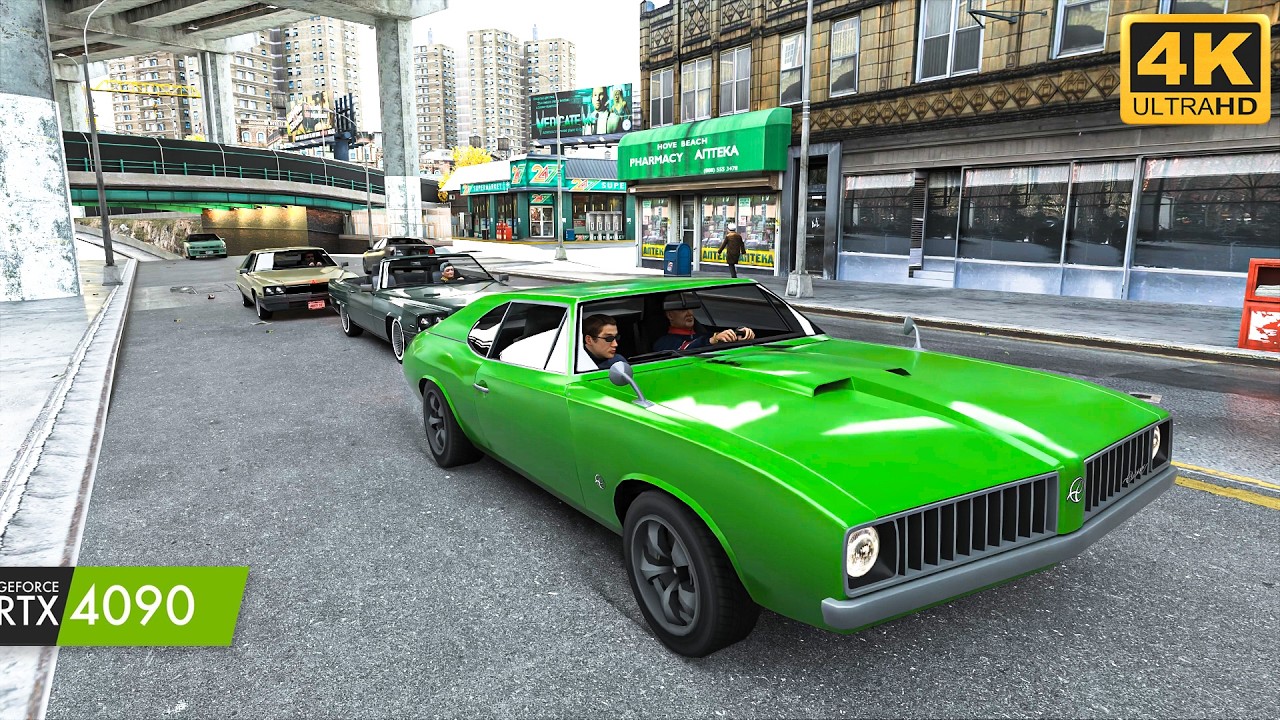 GTA 4 Path Tracing Warcaco Graphics 4K Textures Mod | RTX Remix + PBR Texture + DarkoRTX 4K Remaster