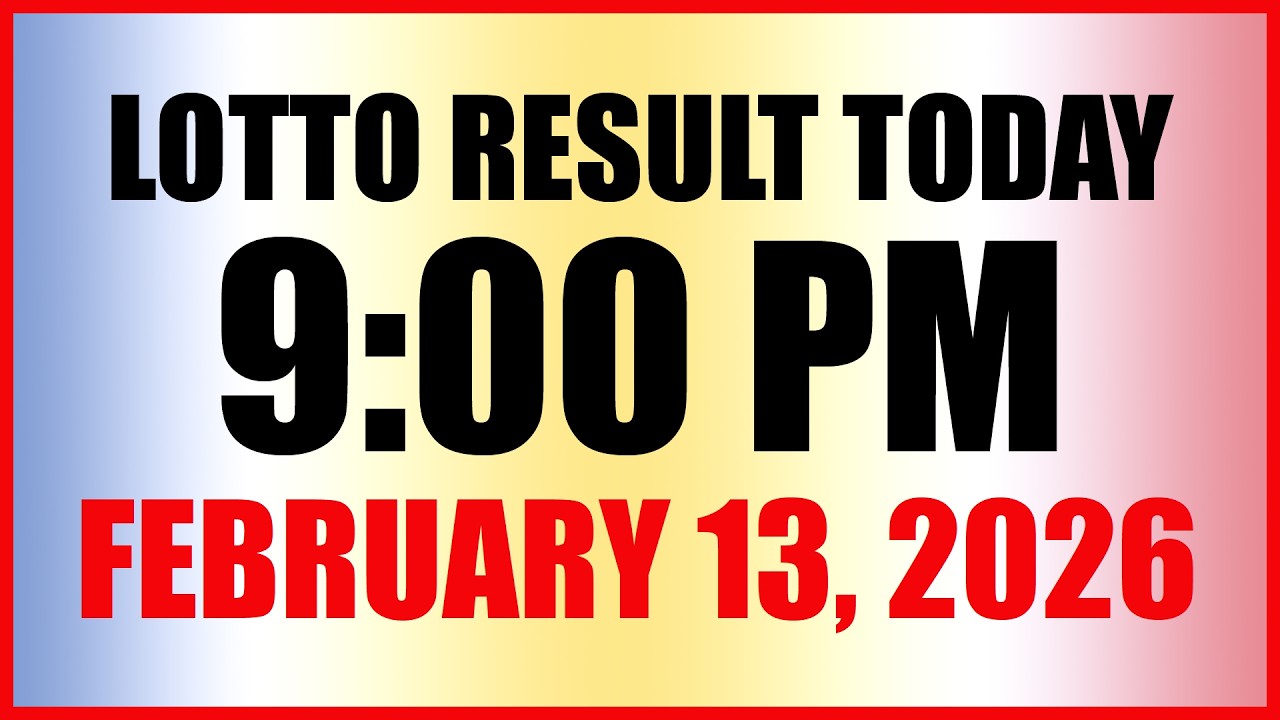 Lotto Result Today 9pm Draw February 13, 2026 Swertres Ez2 PCSO