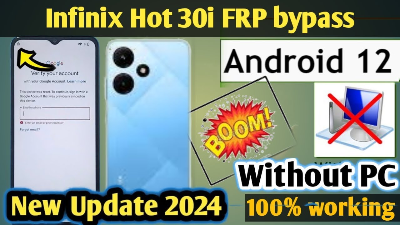Infinix Hot 30i FRP bypass without PC | HOT 30i google Account Bypass | Android 12 version FRP bypas