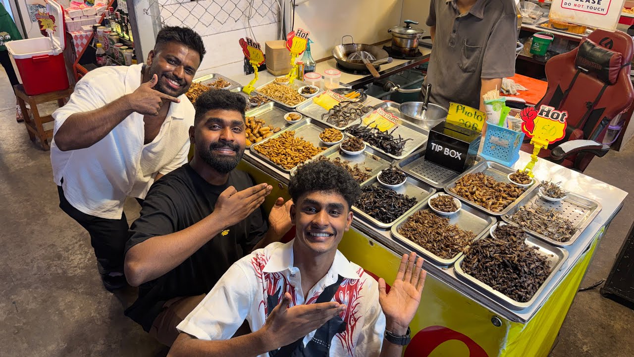 ജീവിതത്തിൽ ആദ്യമായി പല്ലിയെയും പഴുതാരയെയും തവളയെയും പുൽച്ചാടിയെയും തിന്നു! 🤣 Day 2 In Thailand ❤️🇹🇭