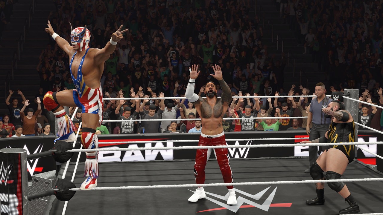 WWE 2K25 Jey Uso vs. Bronson Reed vs. El Grande Americano Raw