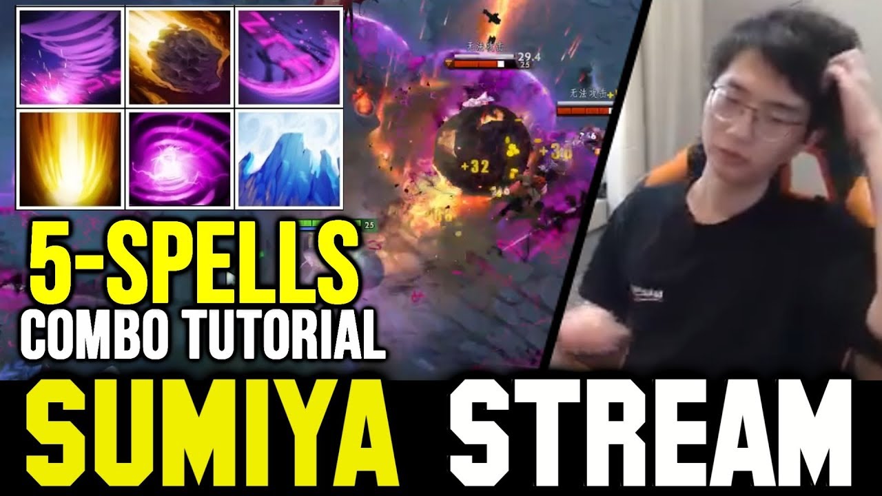SUMIYA 1 on 1 5-Spells Combo Tutorial | Sumiya Invoker Stream Moment #730