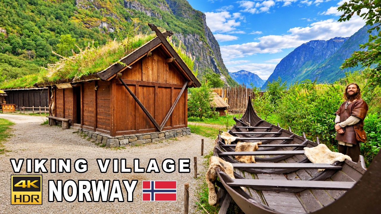 Viking Village Norway 4K 🇳🇴 Step Back in Time at Njardarheimr Gudvangen 4K