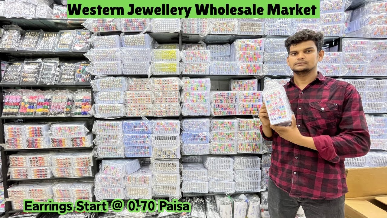 Western Jewellery Wholesale Market Mumbai | Korean Jewellery Wholesale | Earrings start @ 70 Paisa