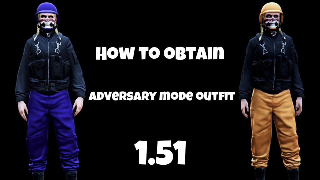 GTA V ONLINE HOW TO OBTAIN ADVERSARY MODE OUTFITS 1.51