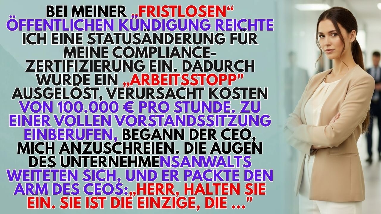 Öffentlich Gekündigt: Ich Löste Eine 100.000 €/Stunde-Krise Aus, Die Den CEO Stürzte