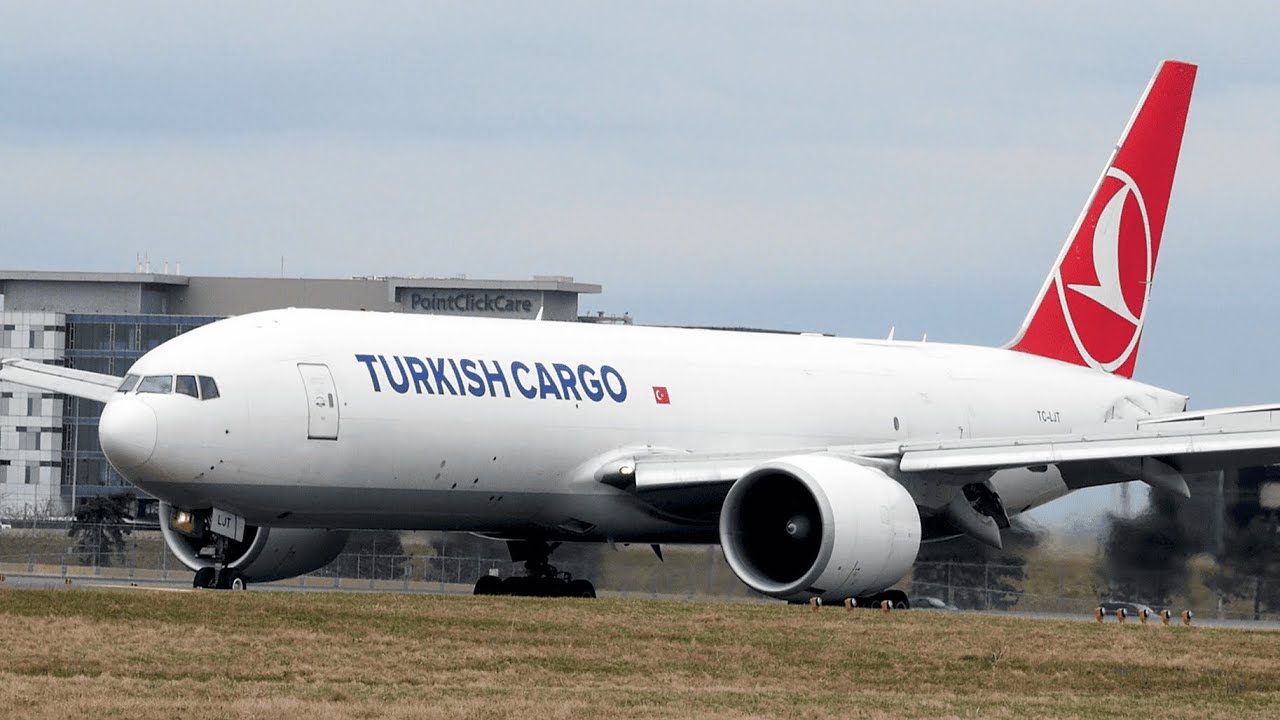 Turkish Cargo 777-F TC-LJT Arrival - Toronto Pearson Planespotting