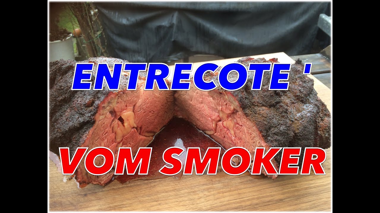 3 Kg Entrecote aus Neuseeland vom Weinfass Smoker --- Klaus grillt