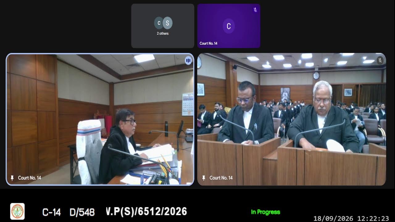 Live Streaming of Court No  14 on Dated 18-09-2026 at  11:15 AM