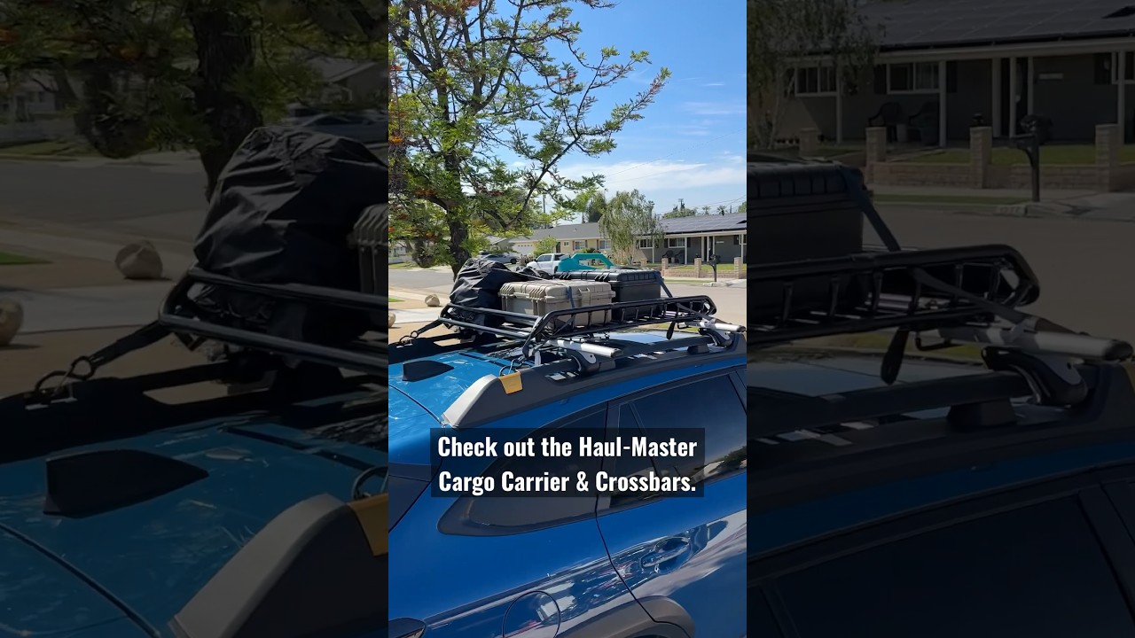 The Haul-Master Universal Roof Cross Bars and 150 Lb. Capacity Steel Cargo Carrier. #shorts