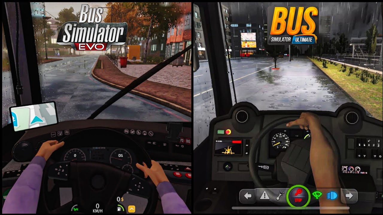 Bus Simulator Ultimate VS Bus Simulator EVO Comparison 2024 - Graphics, Driving Physics, Details