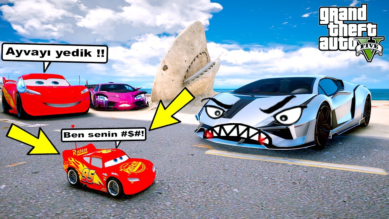 KÜÇÜK ŞİMŞEK MCQUEEN BABASINDAN KÜFÜR ÖĞRENİYOR! - GTA 5