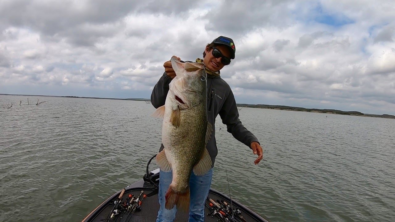 Pesqué LOBINA de 5.5 KG en la presa del Cuchillo