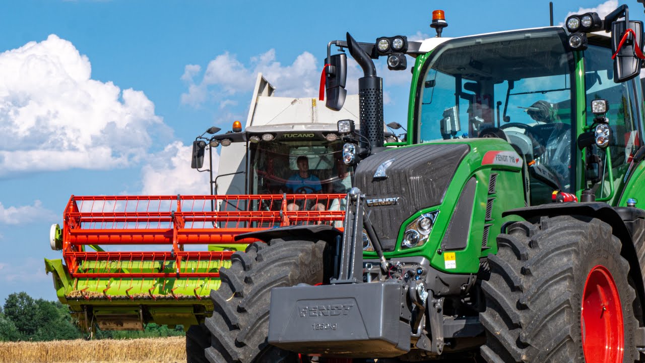 🤩 Nowy Nabytek 🚜 Fendt 718 Profi Plus Claas Tucano 440 & Axion 850 🌾 Żniwa Pszenicy 2021 w GR Ciupa😄