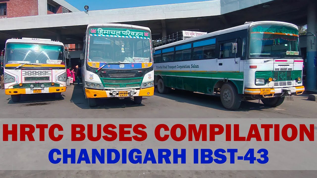 HRTC Buses Compilation | ISBT Chandigarh Sector-43