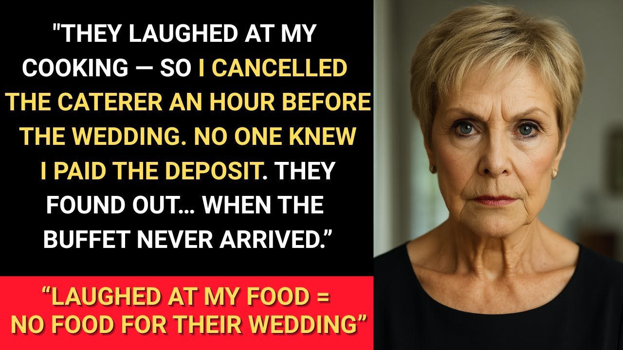 They Laughed at My Cooking — So I Cancelled the Caterer an Hour Before the Wedding...