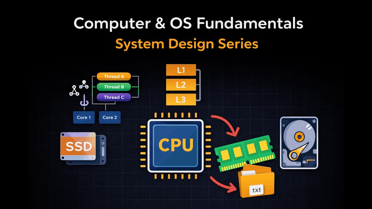 Computer & OS Fundamentals for System Design | CPU, Cache, Threads & Memory Explained