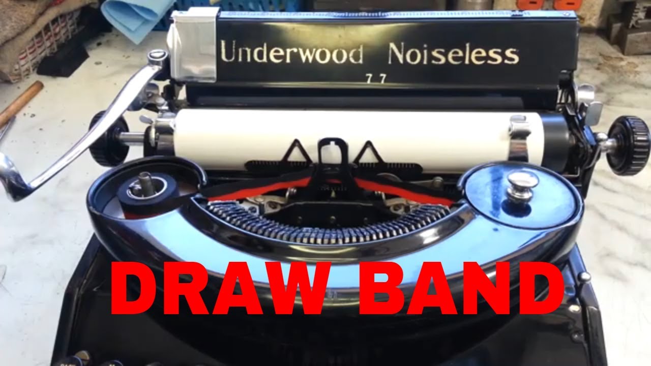 Noiseless Typewriter Draw Band String Replaced Repaired (long!) Main Spring - The Good, Bad, Ugly
