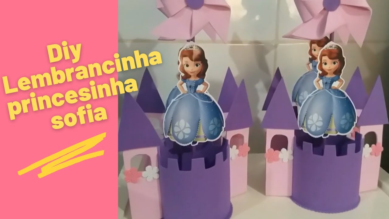Diy / Lembrancinha Castelo centro de mesa Princesinha Sofia
