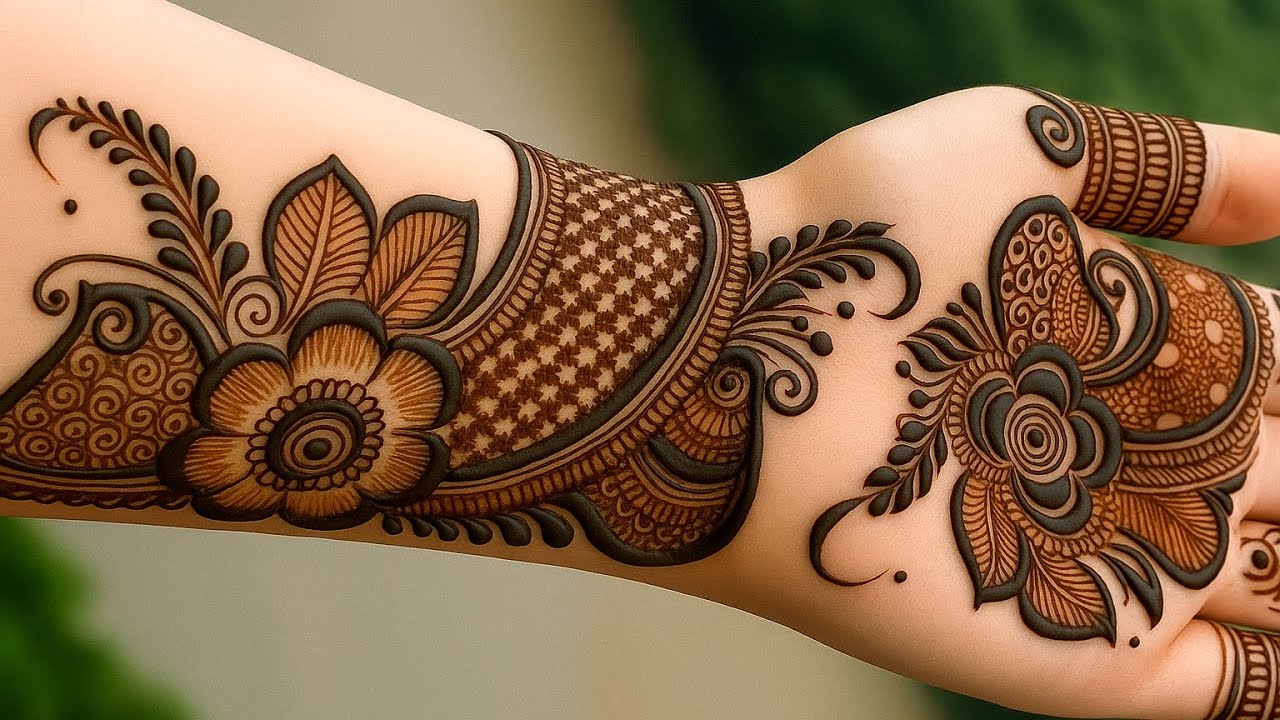 Stylish indo arabic mehndi design for Navratri | Karwachauth henna Mehndi | mehendi design |mehandi
