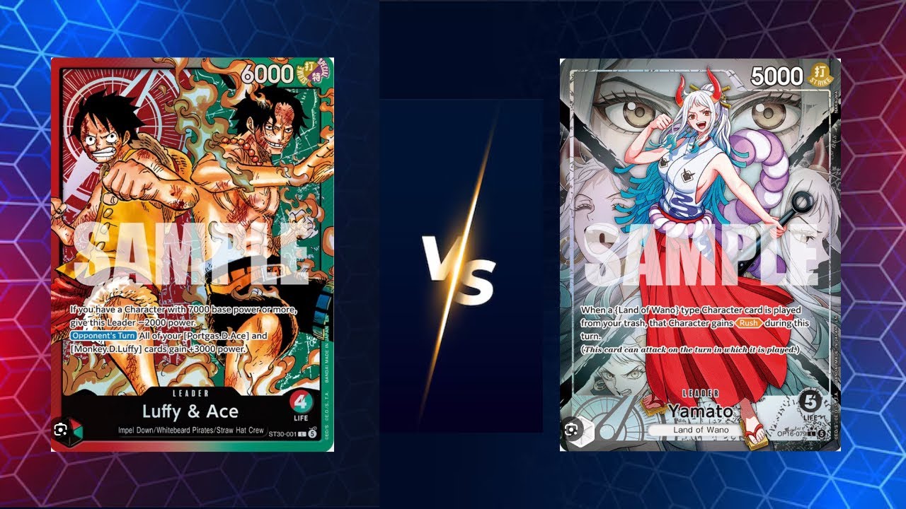 ST30 Luffy & Ace vs OP16 Yamato, who do you think will win??Comment down👇 #onepiecetcg #st30 #yamato