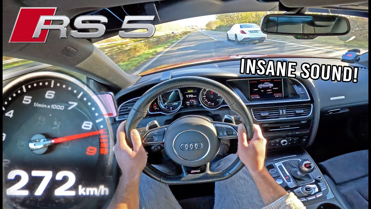 AUDI RS5 V8 *STRAIGHT PIPED* is 8500RPM MADNESS on UNLIMITED AUTOBAHN