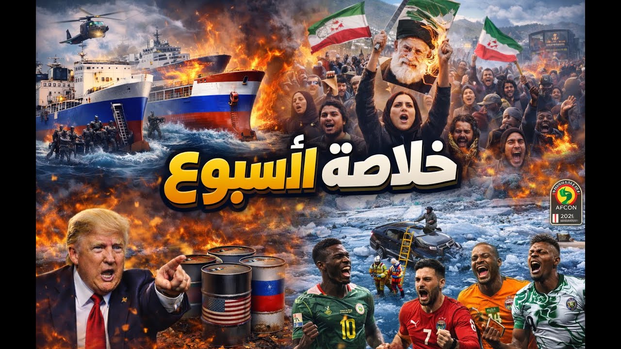 الحلقة 2 - إيران تشتعل لإسقاط النظام. وأزمة النفط الروسي وحسم ربع نهائي أمم أفريقيا | خلاصة الاسبوع