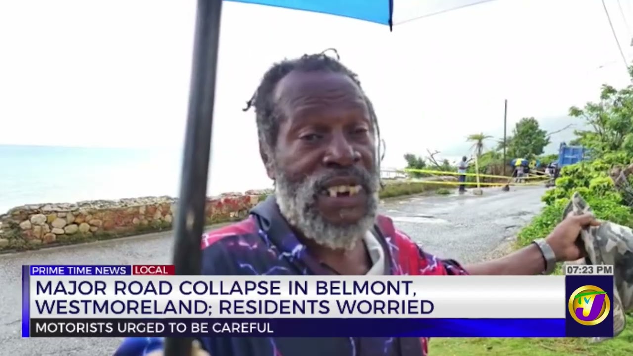 Major Road Collapse In Belmont Westmoreland, Residents Worried  | TVJ News