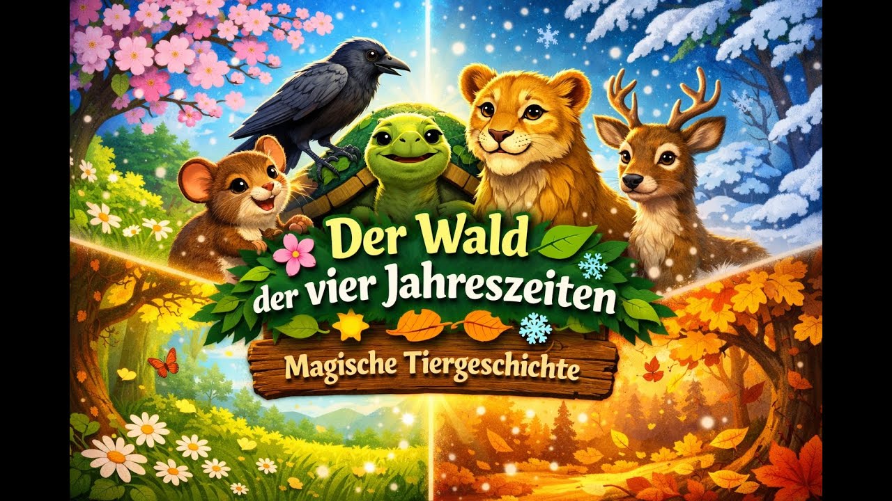 Der Wald der vier Jahreszeiten 🌿❄️ | Magische Tiergeschichte auf Deutsch#deutschfürkinder#animation