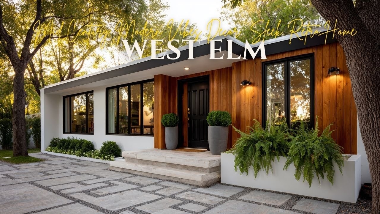 Mid Century Modern Vibes with West Elm Decor  Sleek Retro Home Interior Ideas