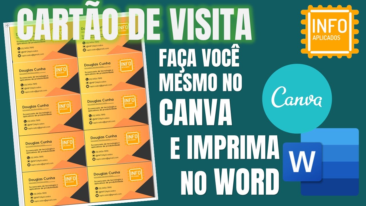 Criar CARTÃO DE VISITA no CANVA para imprimir no WORD [Tutorial passo a passo]