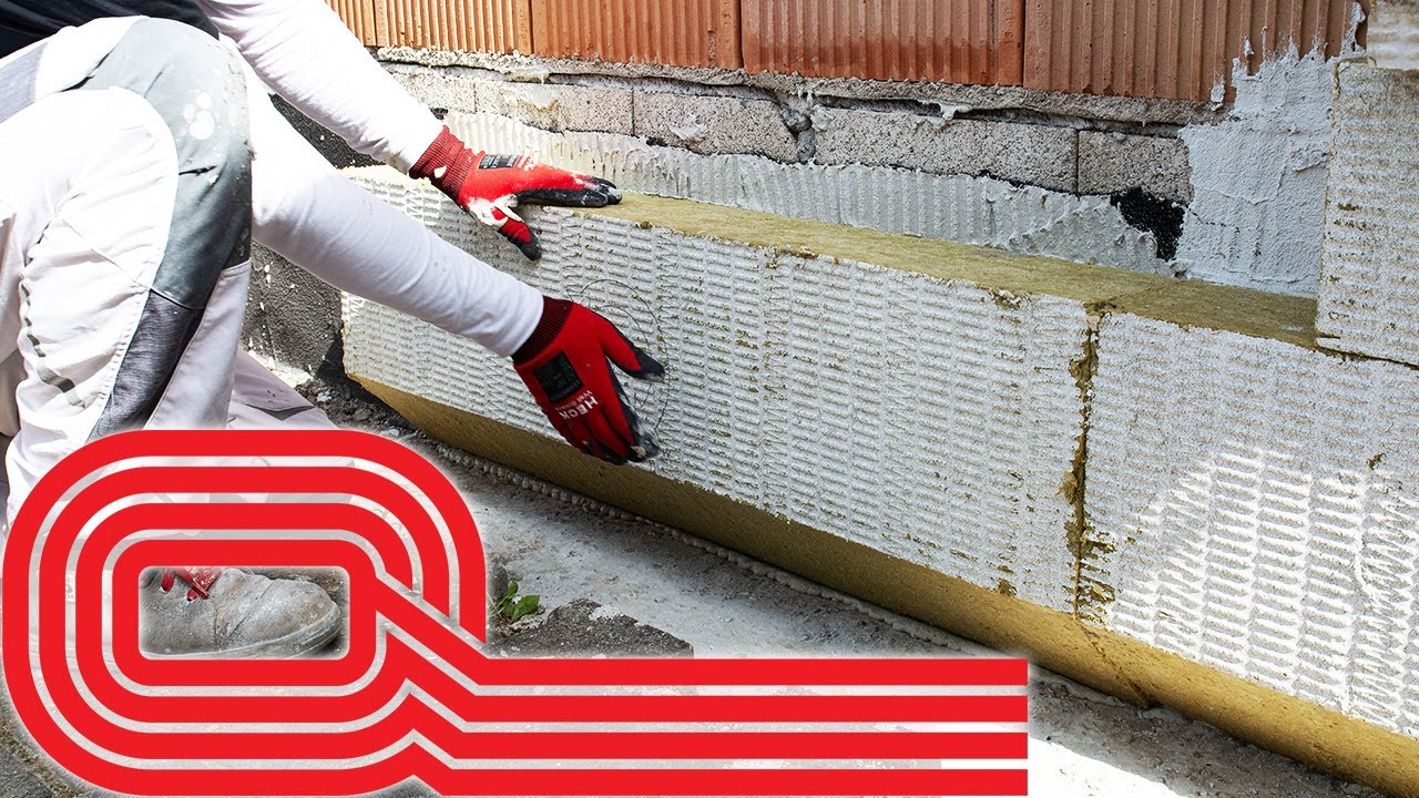 Sockel mit Steinwolle dämmen, ohne Perimeterdämmung, flächenbündig