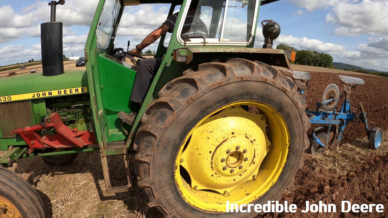 1977 John Deere 1630 2.9 Litre 3-Cyl Diesel Tractor (59 HP) with Ransomes Plough