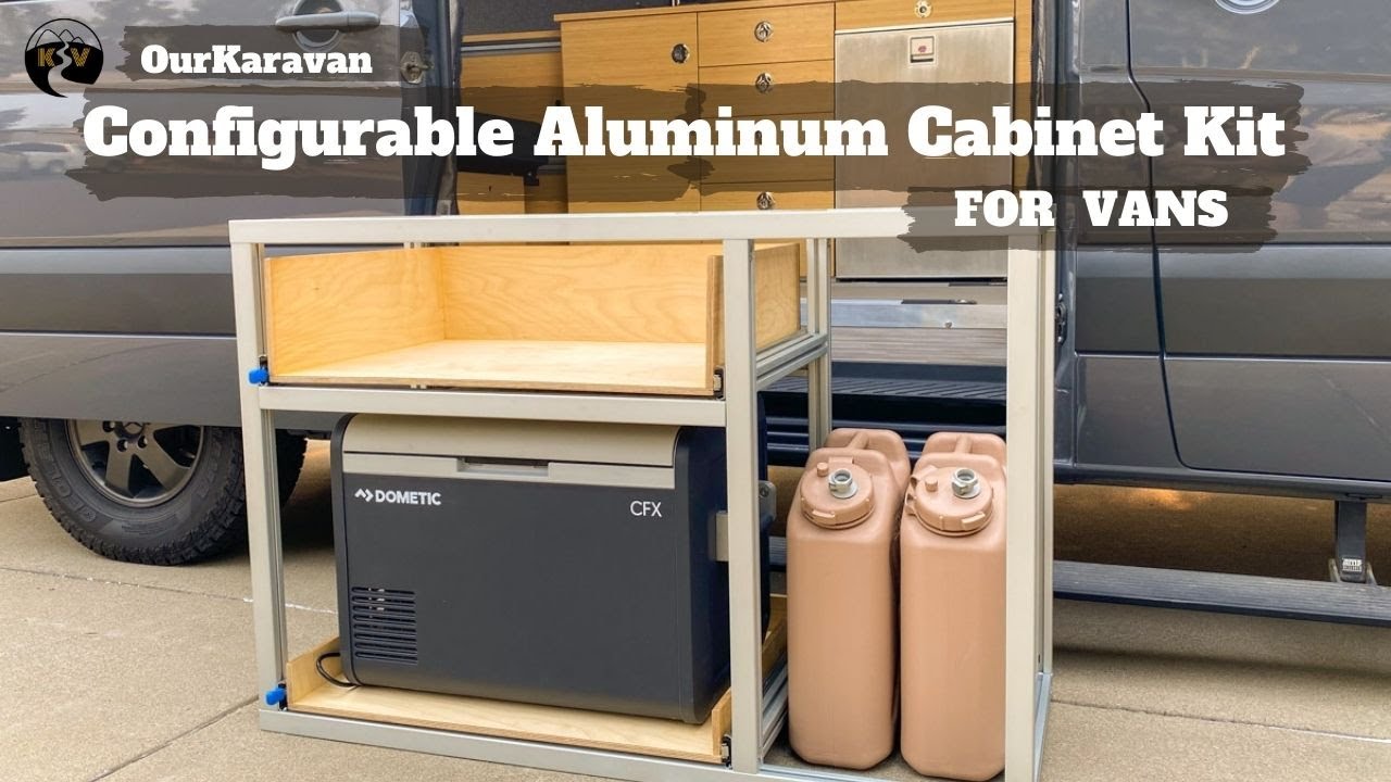 New OurKaravan 80/20 Aluminum Cabinet Kit for Vans - It's Configurable!