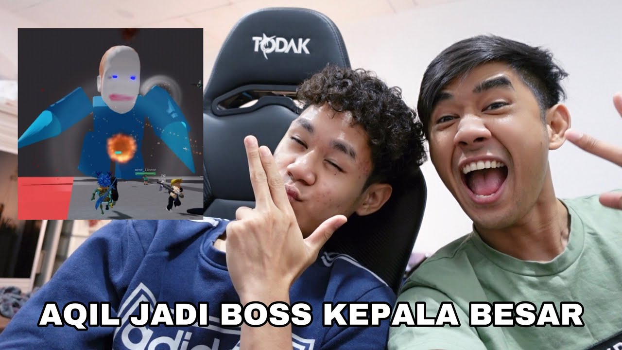 AQIL JADI BOSS KEPALA BESAR 😆 ESCAPE RUNNING HEAD 😂