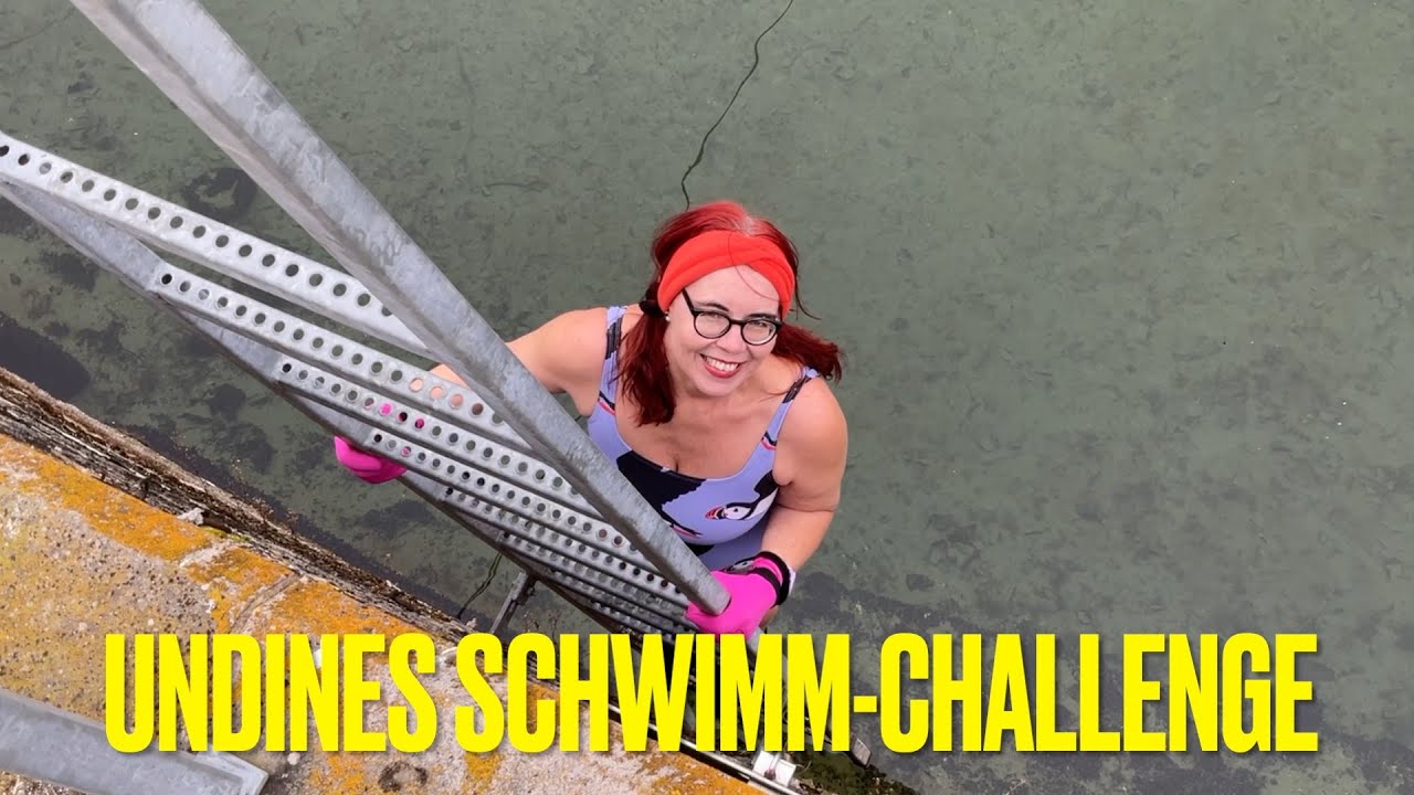 Schwimm-Challenge:Kann ich 10 Min. im eiskalten Bodensee-Wasser um die Hafenmole schwimmen? Eisbaden