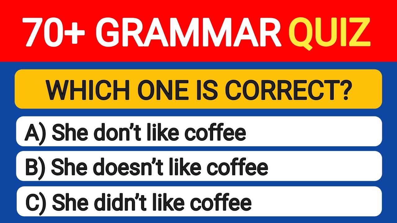 70 English Grammar Quizzes to Test Your Brain | Can You Score Full Marks?