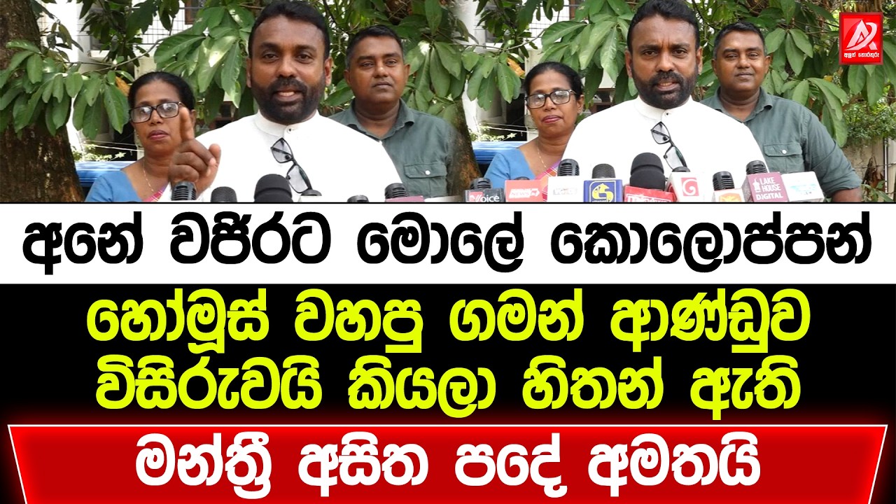 අනේ වජිරට මොලේ කොලොප්පන්. හෝමූස් වහපු ගමන් ආණ්ඩු විසුරුවයි කියලා හිතන් ඇති. මන්ත්‍රී අසිත පදේ අමතයි