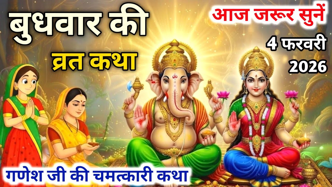 🌼 बुधवार व्रत की चमत्कारी कथा | श्री गणेश की कृपा से दूर होंगे विघ्न | Ganesh Vrat Katha ✨