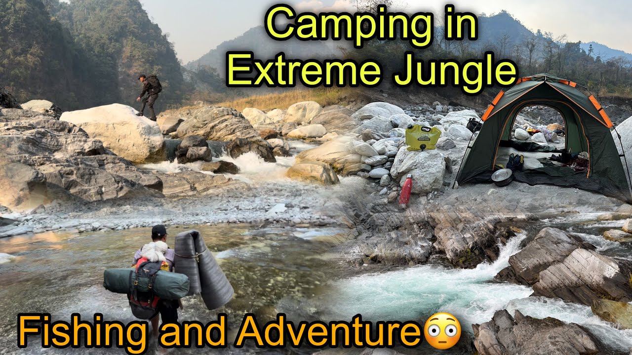 Camping in Extreme Jungle of Tiger Inhabited Area😳 Fishing and Adventure || First Experience✌️