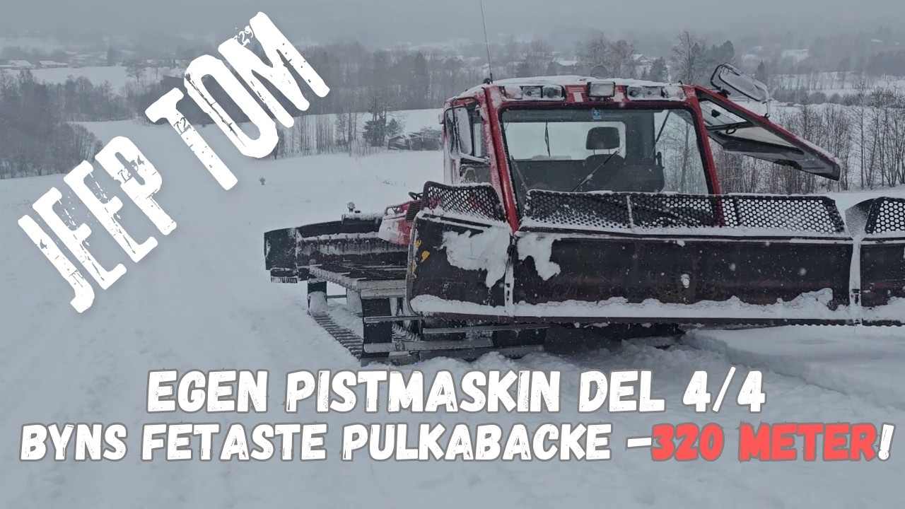 Jeep Tom - Pistmaskin Del 4/4 - Fixar byns fetaste pulkabacke!