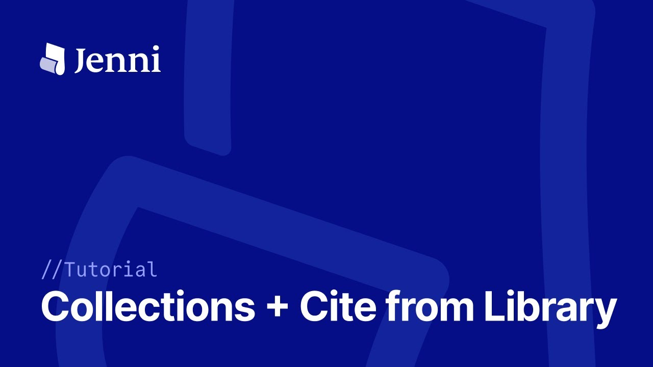 How to create a Collections and Auto-Cite from Library in Jenni AI